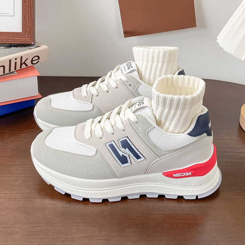 Damen Sportliche Sneaker mit strickbarem Kragen und bequemer Dämpfung R&B