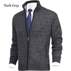 Herren modischer Strickjacke mit hohem Kragen und Reißverschluss R&B