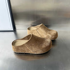 Damen Komfort Clogs aus hochwertigem Wildleder R&B