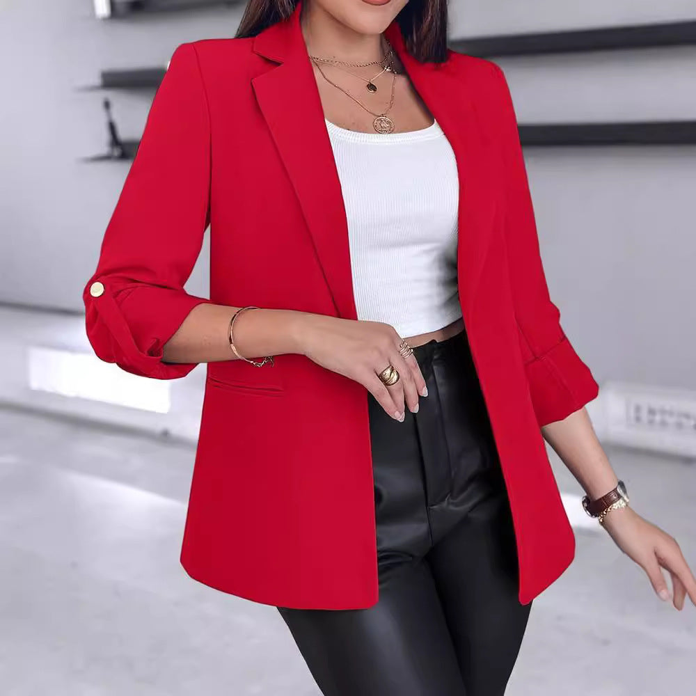 Damen Modischer Blazer mit lässiger Taillierung und schickem Revers R&B