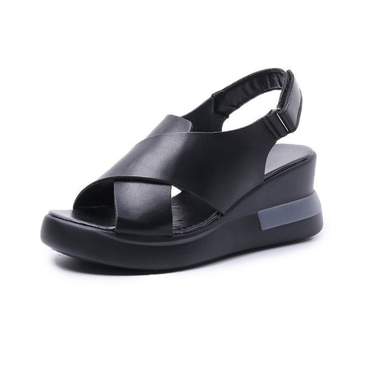 Damen Wedge-Sandalen mit elegantem Riemen und komfortabler Fußbettgestaltung R&B