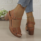 Damen Absatzsandalen mit modischem Riemen und dekorativen Akzenten R&B