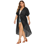 Damen eleganter transparenter Strandkimono R&B
