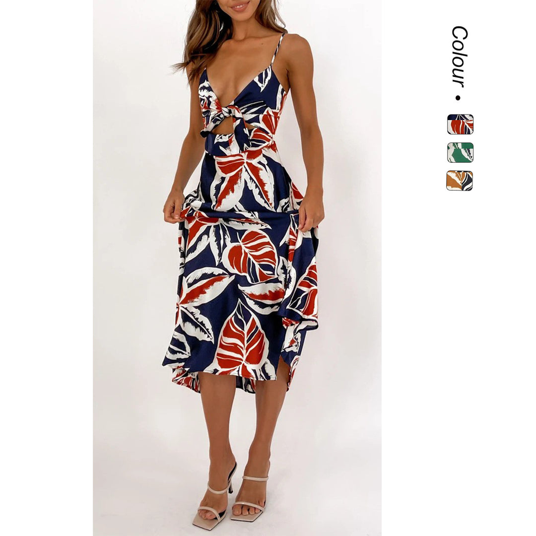 Damen Wickelkleid mit floralem Print und verspielt schwingendem Saum R&B