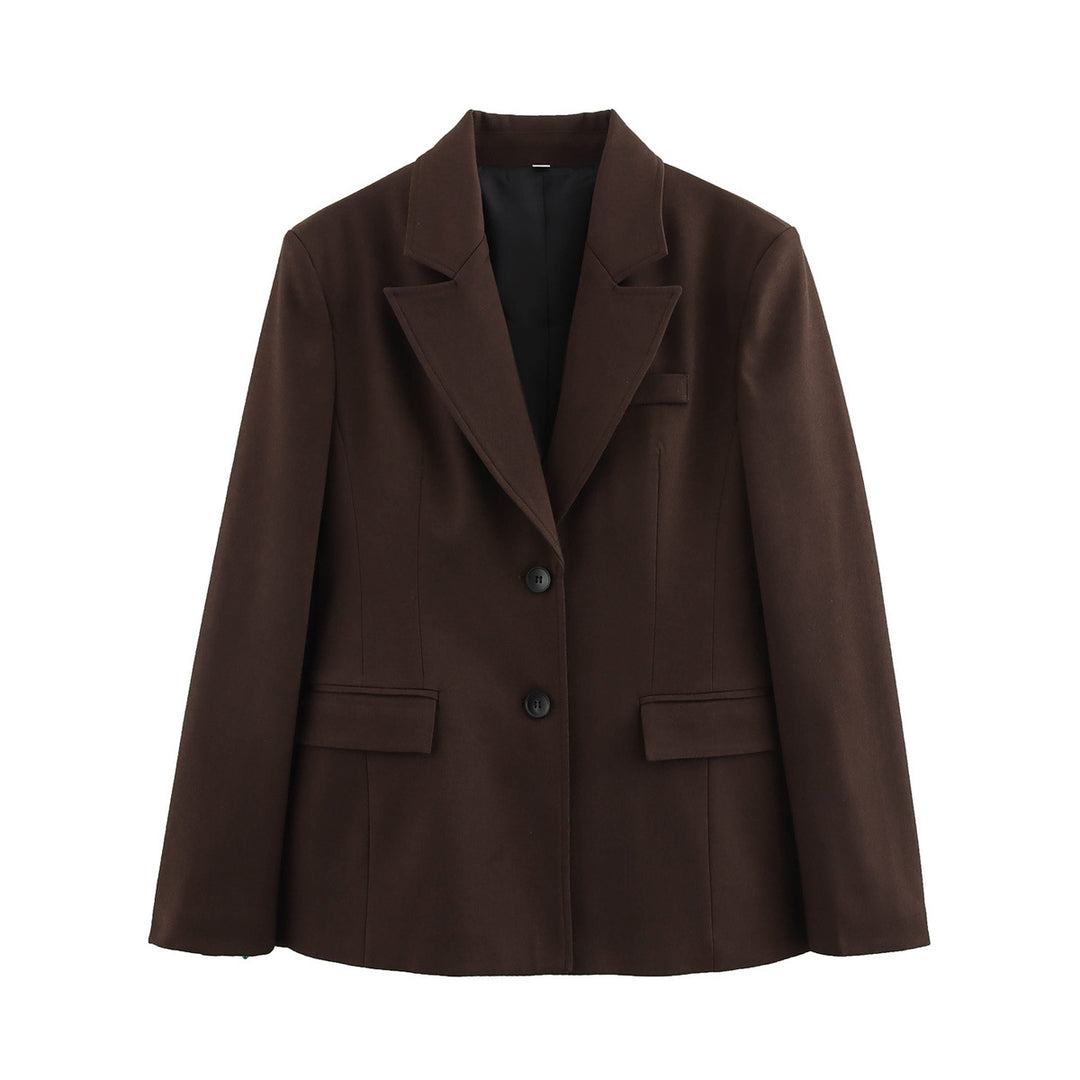 Damen elegante Blazerjacke mit strukturiertem Design und praktischen Taschen R&B