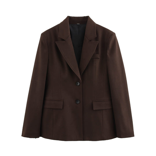 Damen elegante Blazerjacke mit strukturiertem Design und praktischen Taschen R&B