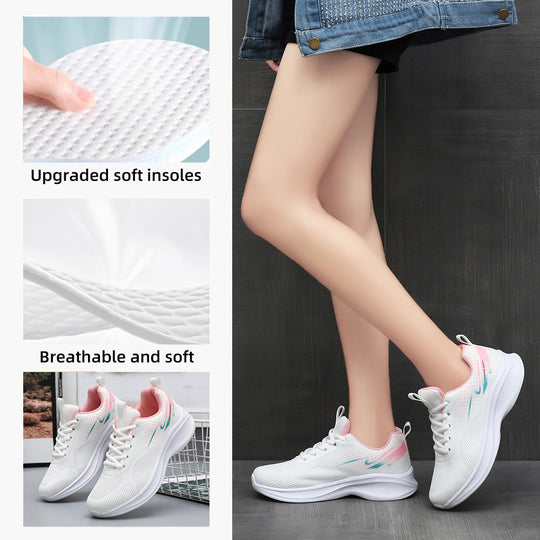 Damen Sportliche Laufschuhe mit atmungsaktivem Mesh-Obermaterial und dämpfender Sohle R&B