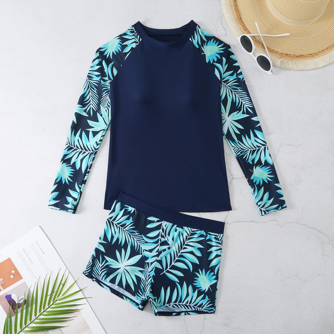 Damen UV-Schutz Rashguard-Set mit floralem Design R&B