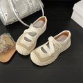 Damen modische Sneaker mit einzigartigem Riemchendesign und atmungsaktiver Oberflächenstruktur R&B