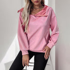 Damen lässiger Hoodie mit Kängurutasche R&B
