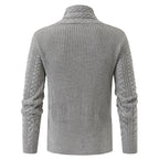 Herren Strickpullover mit elegantem Schalkragen und Zopfmuster R&B