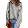 Damen modischer Grobstrickpullover mit weitem Schnitt R&B