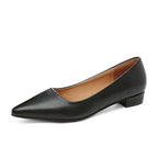 Damen klassische Ballerinas mit elegantem spitzen Design und bequemem Blockabsatz R&B