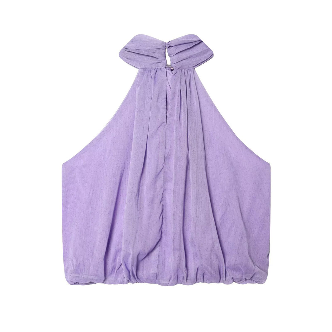 Damen Haltertop mit eleganter Drapierung und hochwertigen Stoffen R&B