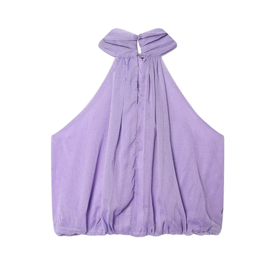 Damen Haltertop mit eleganter Drapierung und hochwertigen Stoffen R&B