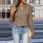 Damen Chiffonbluse mit trendigem Punktmuster und lässigem Schnitt R&B
