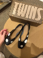 Damen Ballerinas mit modischem Punktedesign und flexibler Sohle R&B