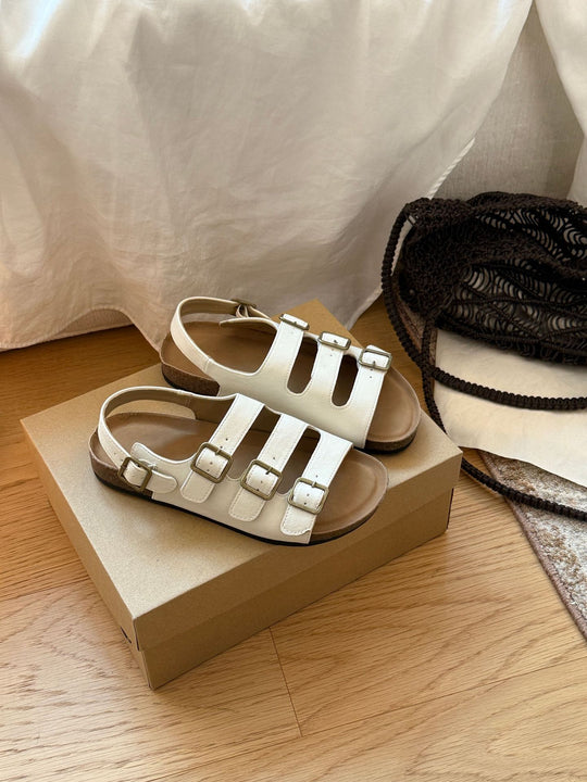 Damen Komfortable Zehentrenner-Sandalen mit verstellbaren Riemen und ergonomischer Fußbettgestaltung R&B