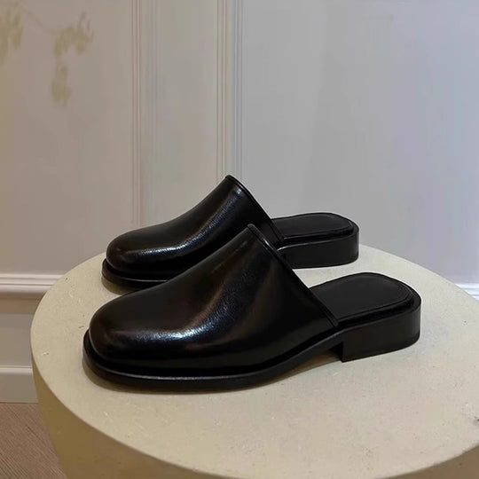 Damen elegante Pantoletten mit weichem Lederoberteil und komfortabler Innensohle R&B
