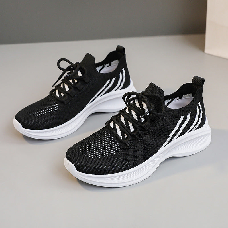 Damen sportliche Sneakers mit atmungsaktiver Mesh-Oberfläche und dämpfender Laufsohle R&B