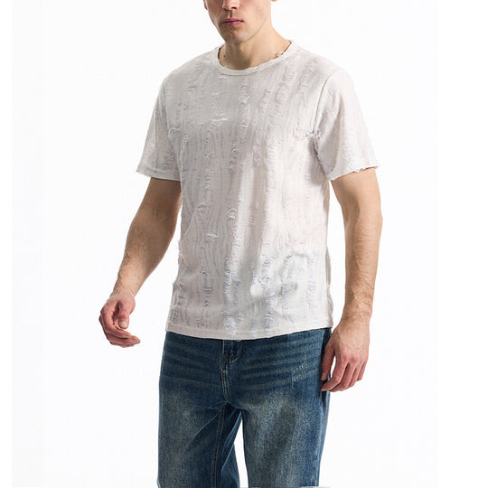 Herren T-Shirt mit modischem Strukturdesign und lässigem Vintage-Look R&B