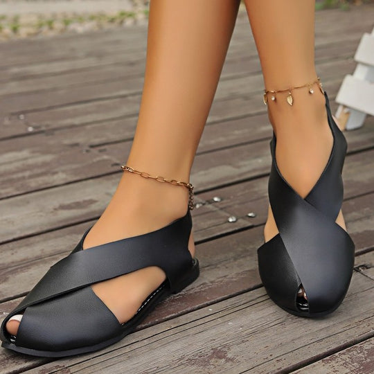 Damen Riemchen-Sandalen mit geschwungenem Design R&B