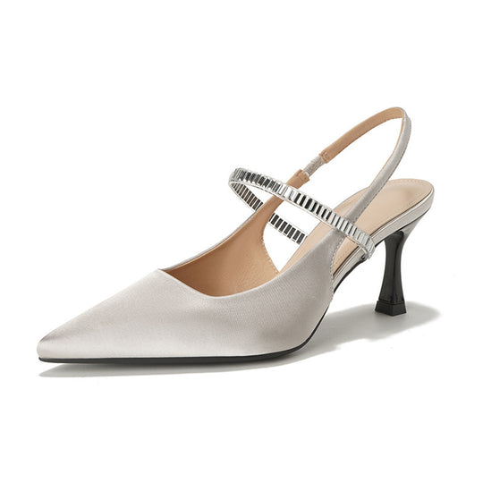 Damen Slingback-Pumps mit dekorativen Glitzerdetails und eleganter Absatzgestaltung R&B