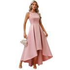 Damen Asymmetrisches Abendkleid aus satin mit Faltenwurf R&B