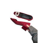 Damen elegante Flachschuhe mit funkelndem Strassbesatz R&B