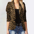 Damen Modischer Blazer mit Animal-Print R&B