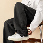 Herren lässige Denim-Hose mit bequemem Schnitt und elastischem Bund R&B