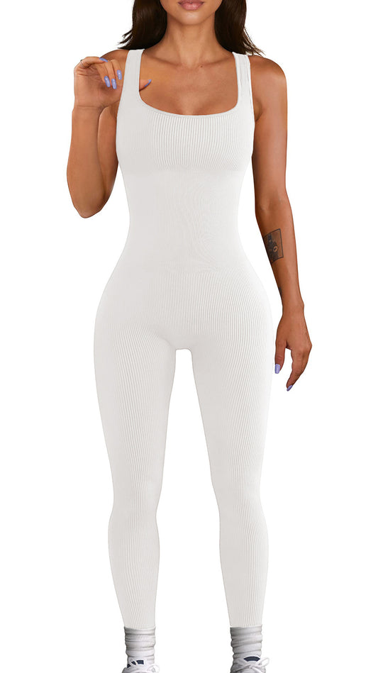 Damen Fashion-Leggings-Overall mit modischem Ripp-Design R&B
