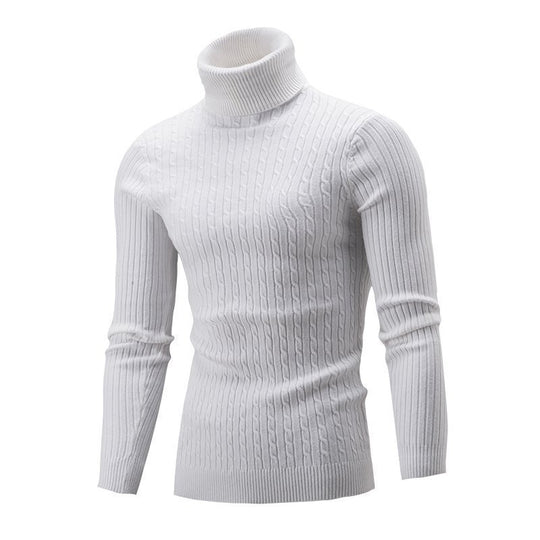 Herren modischer Rollkragenpullover aus feinem Strick R&B