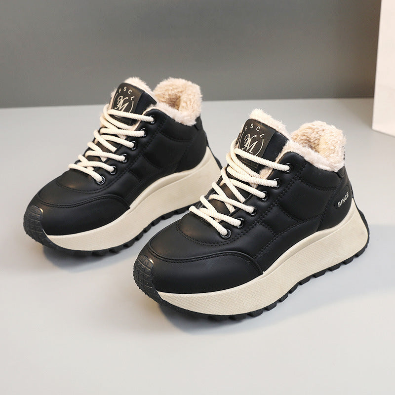 Damen gefütterte High-Top Sneakers mit rutschfester Sohle R&B