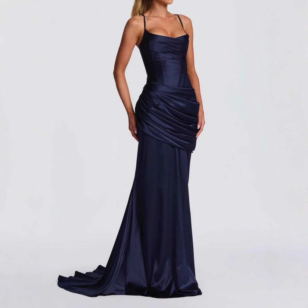 Damen elegantes Abendkleid mit raffinierten Drappierungen R&B