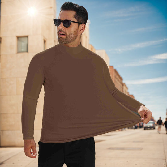Herren Stehkragen Pullover Aus Weichem Baumwollmix R&B