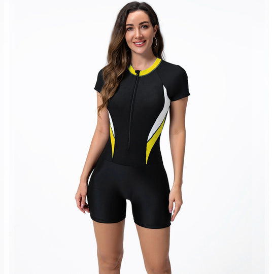 Damen Surfanzug mit kurzem Arm und sportlichem Schnitt R&B