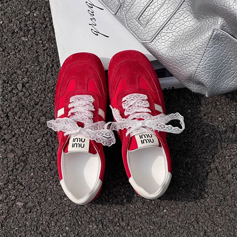 Damen modische Sneakers mit luxuriösem Obermaterial und rutschfester Sohle R&B