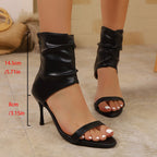 Damen Slingback-High-Heels mit raffinierter Faltenoptik und elegantem Absatz R&B