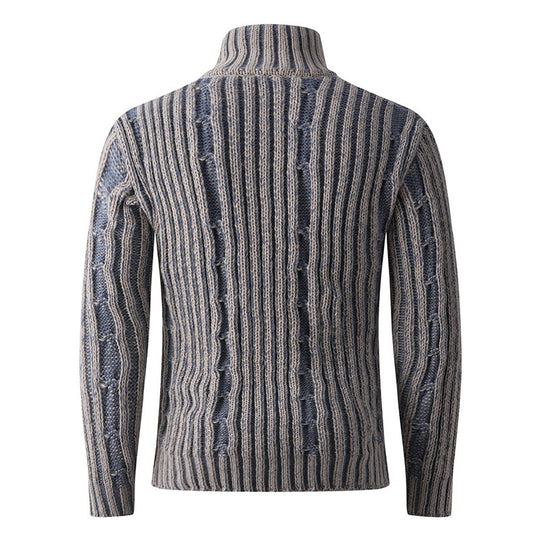 Herren gestreifter Strickpullover R&B