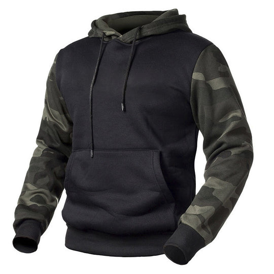 Herren Kapuzenpullover mit modernem Camouflage-Design und praktischen Taschen R&B