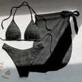 Damen Badeanzug-Set mit Spitzen-Details und schickem Wickelrock R&B