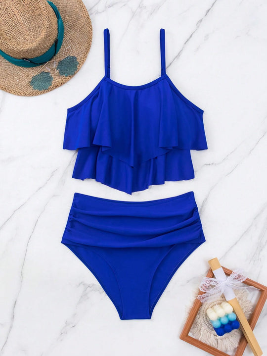 Damen Bikini-Set mit voluminösem Rüschendesign R&B
