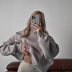 Damen oversized Kapuzenpullover mit lässigem Schnitt und Kängurutasche