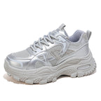 Damen Sportliche Chunky Sneakers mit atmungsaktiver Mesh-Oberfläche und stabiler Sohle R&B