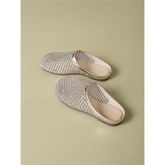 Damen elegante Mesh Clogs mit modischem Strassdesign R&B