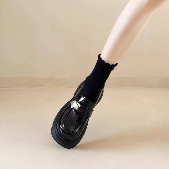 Damen Modische Loafers mit elastischem Socken-Ausschnitt und angesagtem Schnallen-Detail R&B