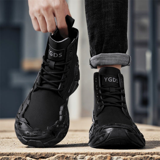 Damen Sportliche High-Top Stiefel mit futuristischem Design und rutschfester Sohle R&B