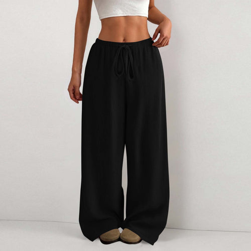 Damen Weite Sommerhose aus leichtem Stoff mit Gummizug R&B
