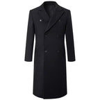 Herren eleganter Doppeltbreasted-Mantel aus hochwertigem Material R&B